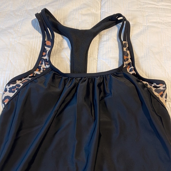 Leopard Print Tankini Top - Picture 2 of 4